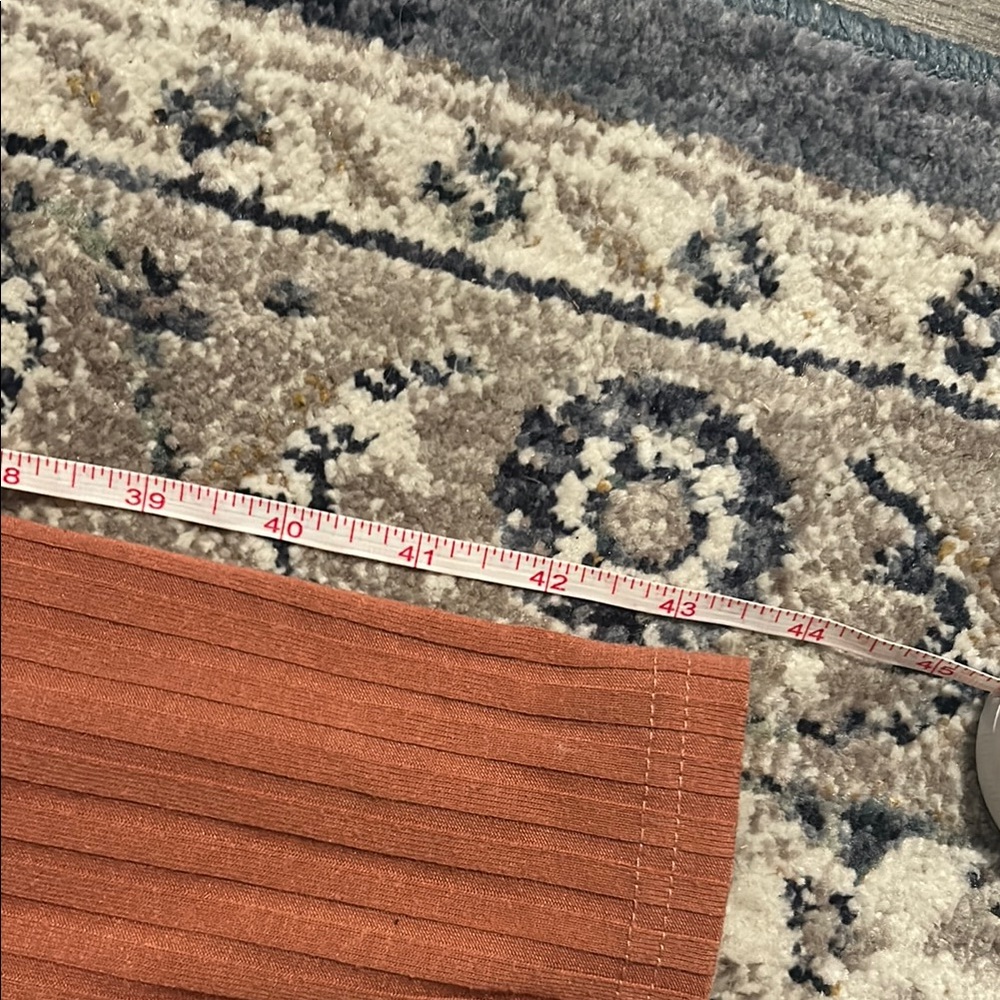Rust Orange Ribbed Dress - Picture 3 of 6